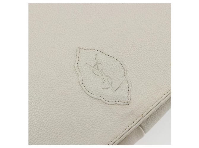 SAINT LAURENT Shoulder Bag Leather White Gold - vista 17