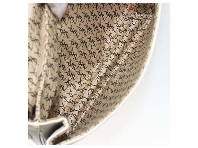 SAINT LAURENT Shoulder Bag Leather White Gold - vista 22