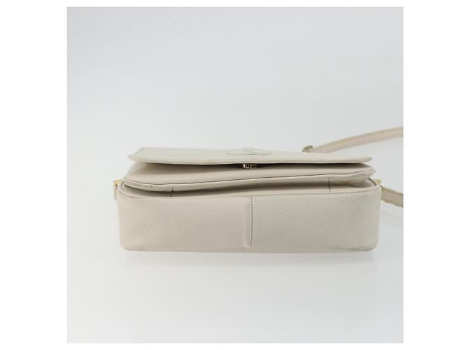 SAINT LAURENT Shoulder Bag Leather White Gold - vista 5