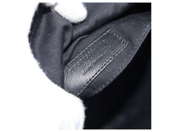 SAINT LAURENT Sac à épaule Daim Gris Argent 520533 - vue 12