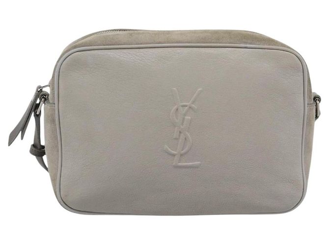 SAINT LAURENT Sac à épaule Daim Gris Argent 520533 - vue 13