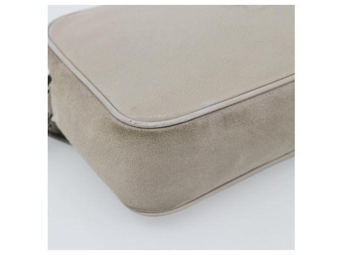 SAINT LAURENT Sac à épaule Daim Gris Argent 520533 - vue 16