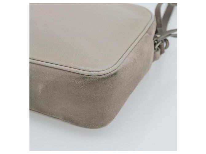 SAINT LAURENT Sac à épaule Daim Gris Argent 520533 - vue 17