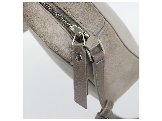 SAINT LAURENT Sac à épaule Daim Gris Argent 520533 - vue 19