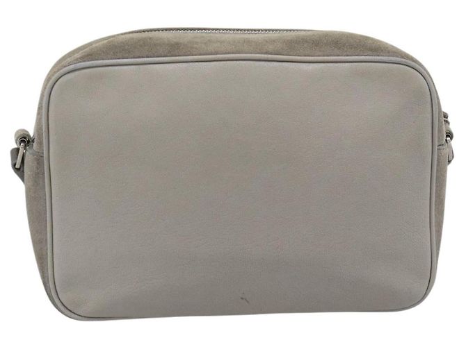 SAINT LAURENT Sac à épaule Daim Gris Argent 520533 - vue 2