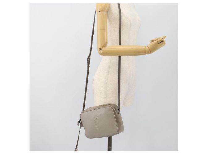 SAINT LAURENT Sac à épaule Daim Gris Argent 520533 - vue 24