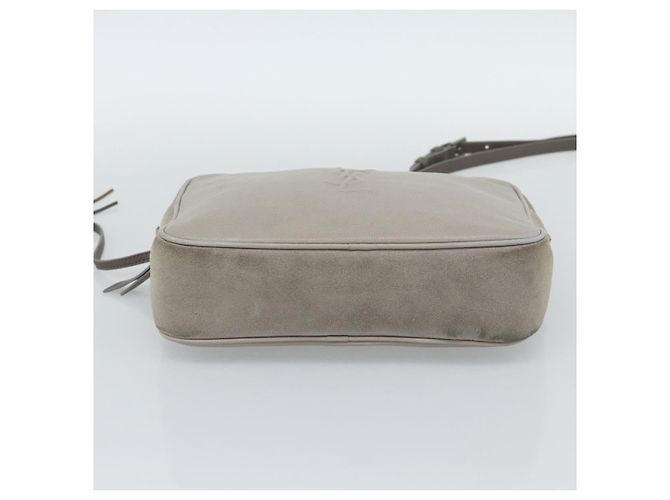 SAINT LAURENT Sac à épaule Daim Gris Argent 520533 - vue 5
