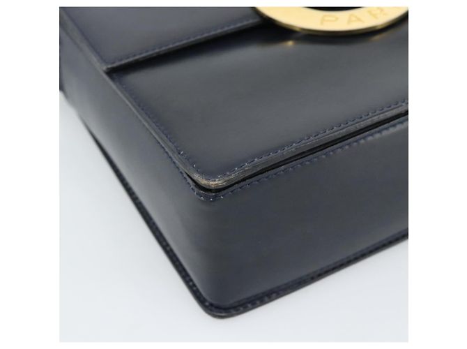 Céline CELINE Circle Shoulder Bag Leather Black Gold - vista 14