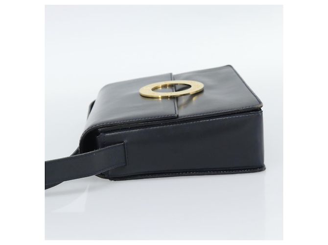 Céline CELINE Circle Shoulder Bag Leather Black Gold - vista 3