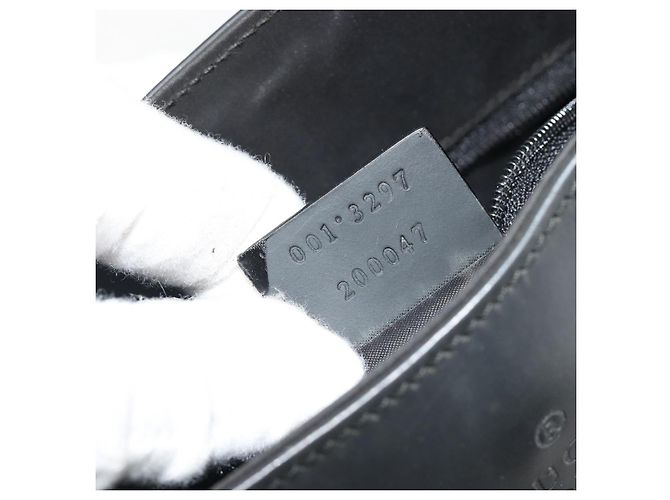 GUCCI Shoulder Bag Leather Black Silver 001 3297 - vista 12