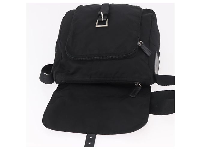Borsa a tracolla PRADA in nylon nero e argento, autentica 189321A - vista 10
