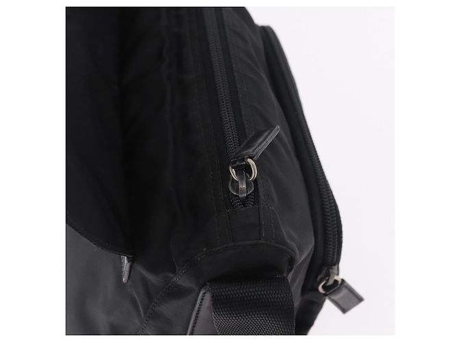 Borsa a tracolla PRADA in nylon nero e argento, autentica 189321A - vista 20
