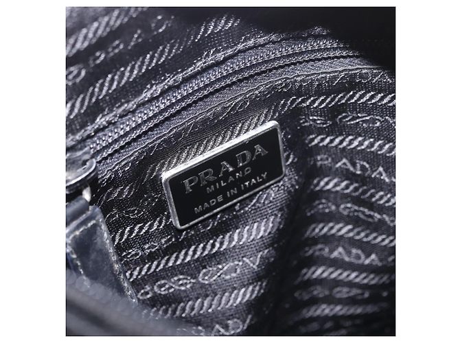 Borsa a tracolla PRADA in nylon nero e argento, autentica 189321A - vista 21
