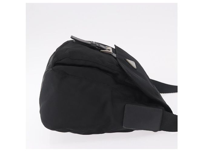 Borsa a tracolla PRADA in nylon nero e argento, autentica 189321A - vista 3