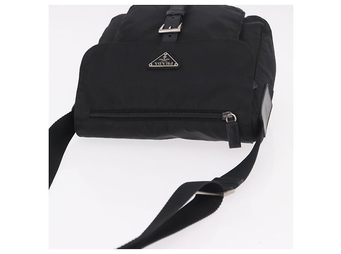 Borsa a tracolla PRADA in nylon nero e argento, autentica 189321A - vista 6