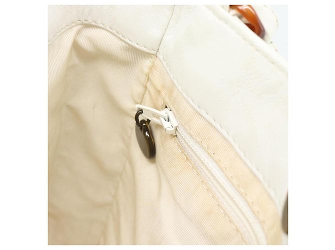 CHANEL Chain Hand Bag Leather White CC - vista 20