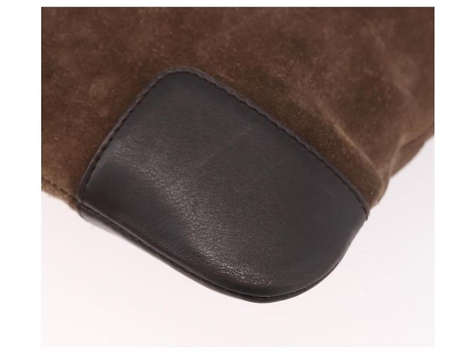 LOEWE Anagram Shoulder Bag Suede Brown Silver - vista 14