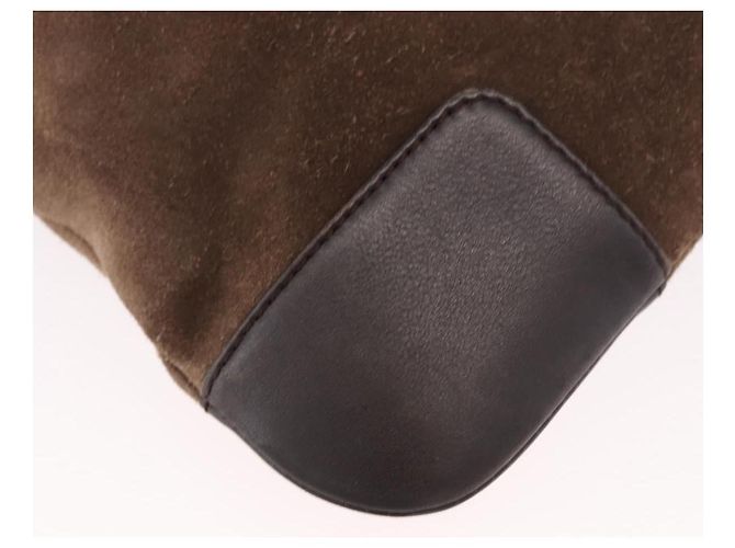 LOEWE Anagram Shoulder Bag Suede Brown Silver - vista 15