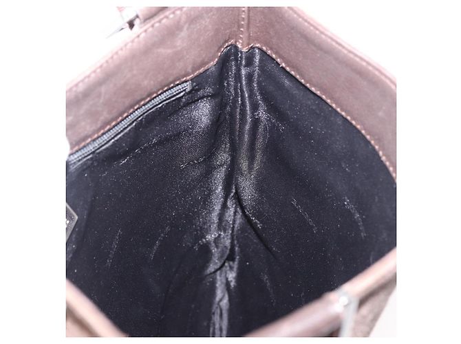 LOEWE Anagram Shoulder Bag Suede Brown Silver - vista 17