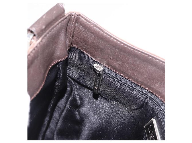 LOEWE Anagram Shoulder Bag Suede Brown Silver - vista 19