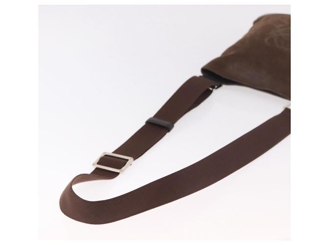 LOEWE Anagram Shoulder Bag Suede Brown Silver - vista 7