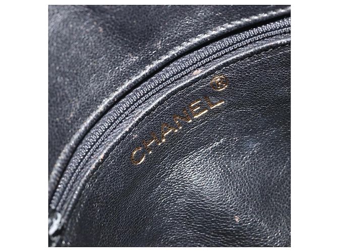 CHANEL Matelasse Chain Hand Bag Suede Black Gold CC - vista 10