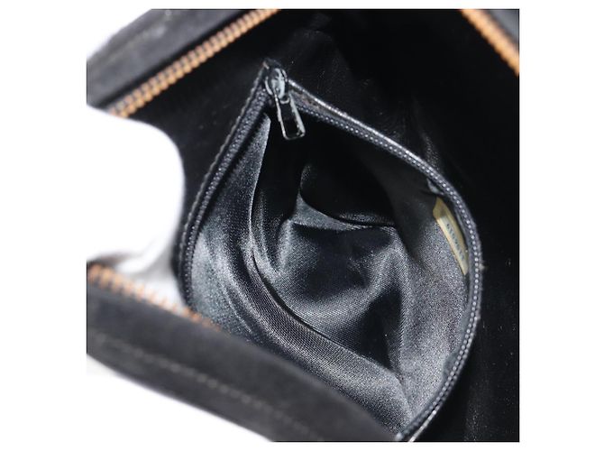 CHANEL Matelasse Chain Hand Bag Suede Black Gold CC - vista 21