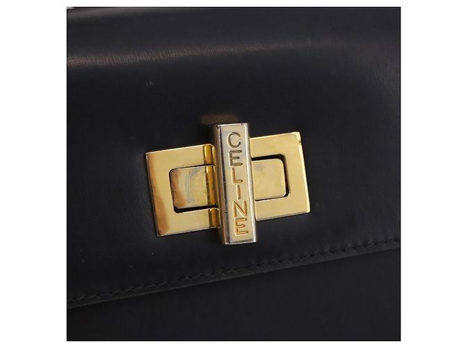 Céline CELINE Hand Bag Leather Black Gold - vista 9