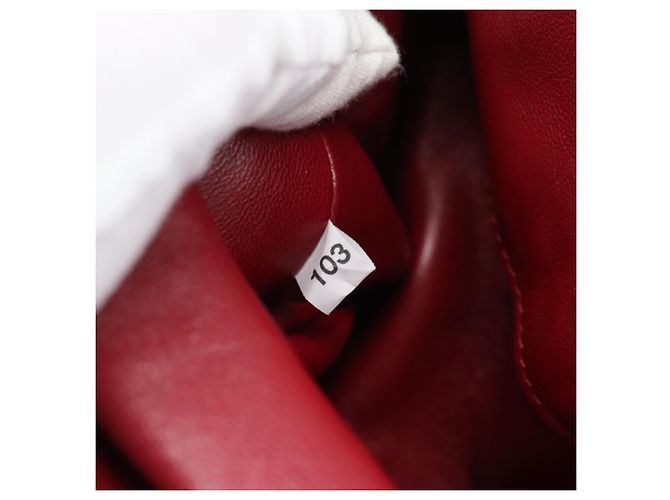 PRADA Petit Sack Hand Bag Leather Red Gold - vista 11