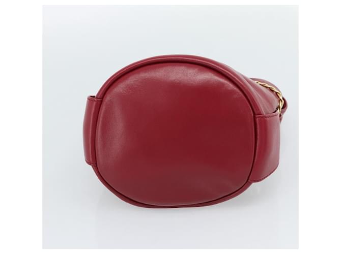 PRADA Petit Sack Hand Bag Leather Red Gold - vista 5