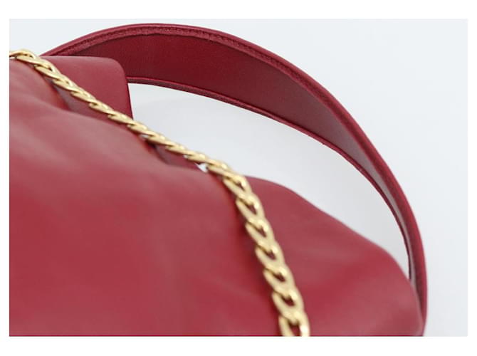 PRADA Petit Sack Hand Bag Leather Red Gold - vista 8