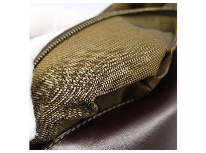 FENDI Zucca Canvas Schultertasche Schwarz Braun - Ansicht 11