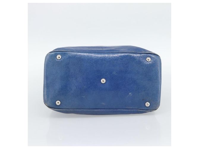 Miu Miu Hand Bag Leather 2way Blue Silver - vista 11