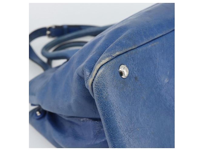 Miu Miu Hand Bag Leather 2way Blue Silver - vista 15