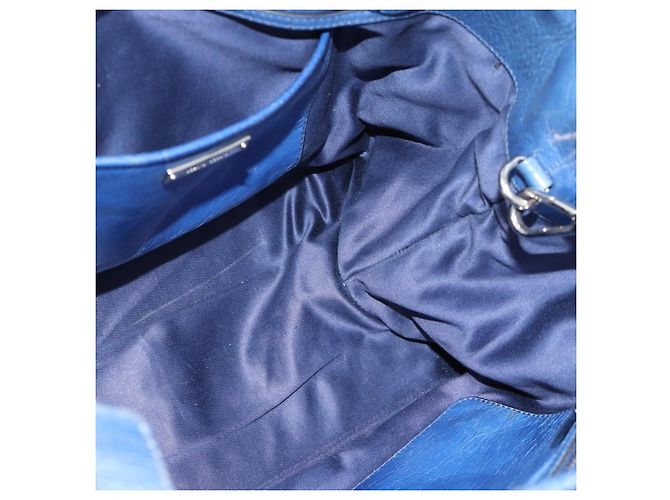 Miu Miu Hand Bag Leather 2way Blue Silver - vista 18