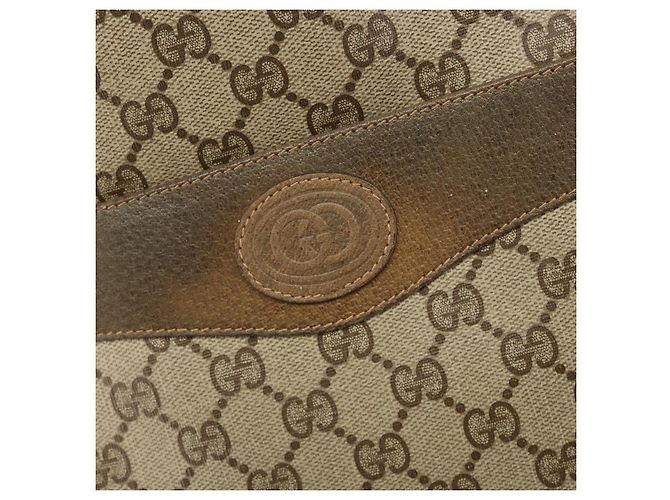 GUCCI GG Supreme Web Sherry Line Tote Bag PVC Beige Red 89 02 997 - vista 17