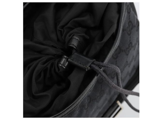GUCCI GG Canvas Backpack Black Silver 019 0352 - vista 18