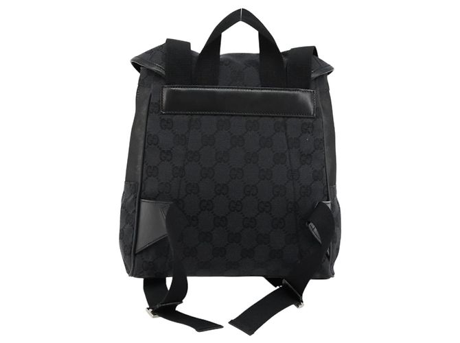 GUCCI GG Canvas Backpack Black Silver 019 0352 - vista 3