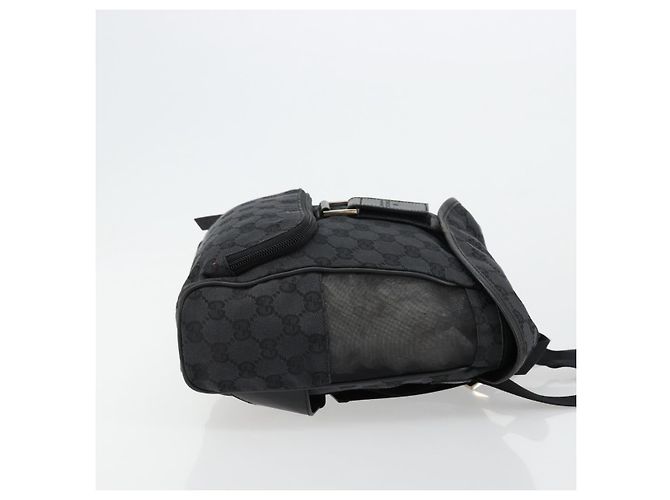 GUCCI GG Canvas Backpack Black Silver 019 0352 - vista 4