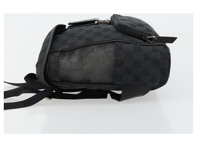 GUCCI GG Canvas Backpack Black Silver 019 0352 - vista 5