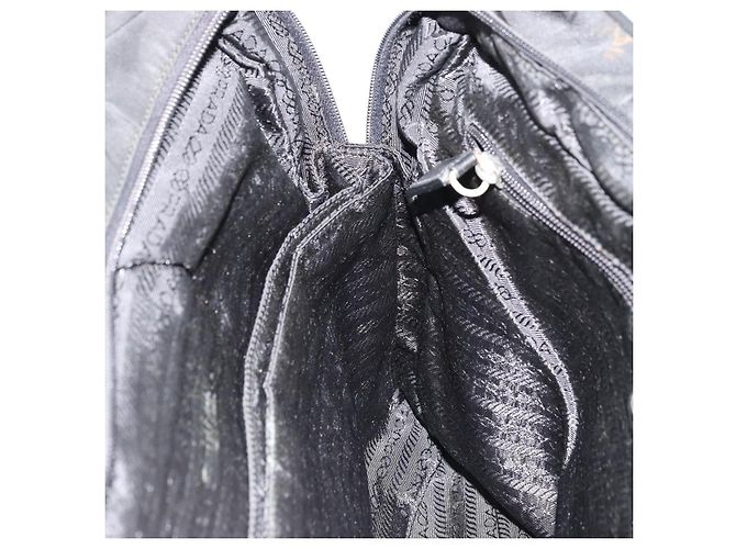 PRADA Sac à main Nylon 2way Noir Argent - vue 22