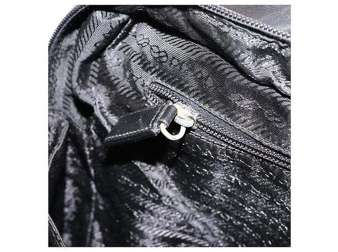 PRADA Sac à main Nylon 2way Noir Argent - vue 23