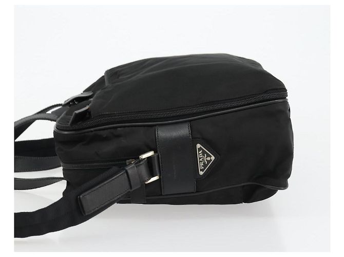 PRADA Sac à main Nylon 2way Noir Argent - vue 5