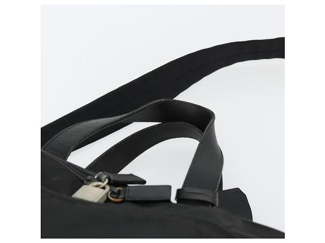 PRADA Sac à main Nylon 2way Noir Argent - vue 8