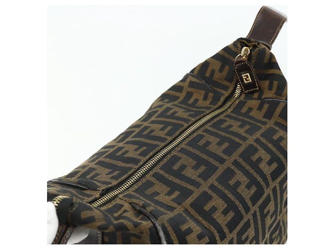 FENDI Zucca Canvas Hand Bag Black Brown - vista 10