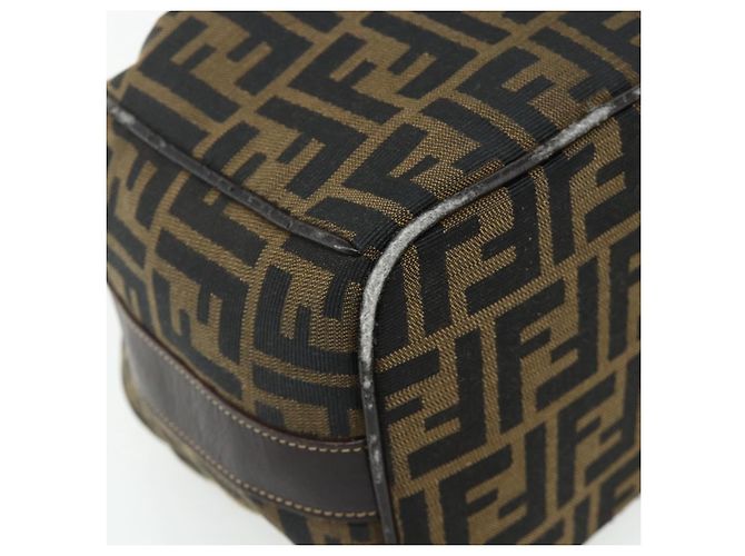 FENDI Zucca Canvas Hand Bag Black Brown - vista 14
