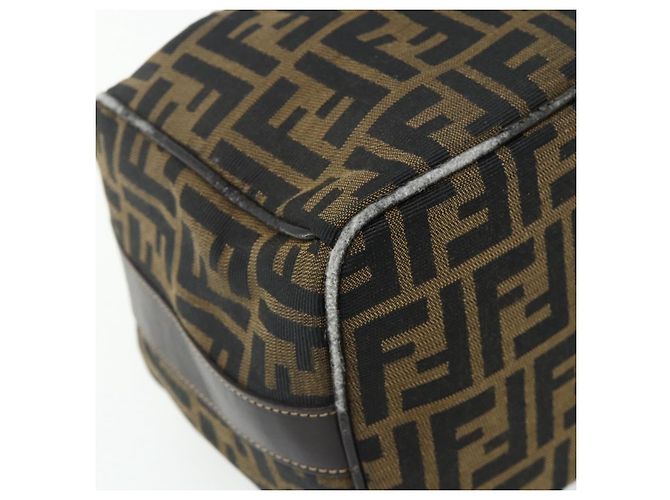 FENDI Zucca Canvas Hand Bag Black Brown - vista 16