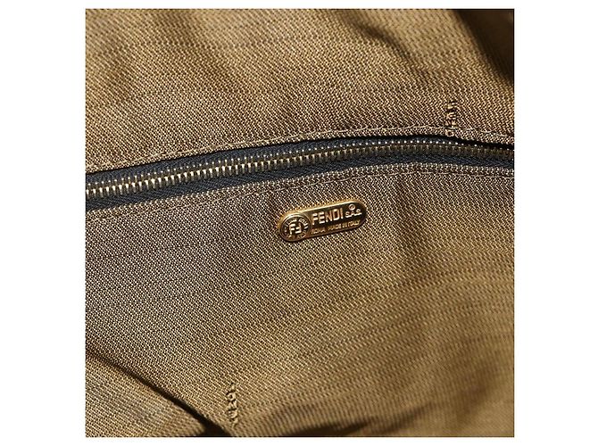 FENDI Zucca Canvas Hand Bag Black Brown - vista 18
