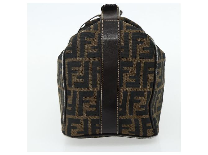 FENDI Zucca Canvas Hand Bag Black Brown - vista 4