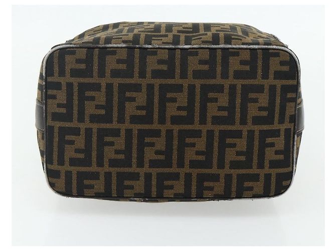FENDI Zucca Canvas Hand Bag Black Brown - vista 5